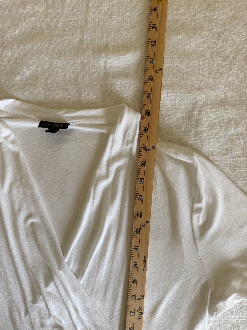 J. Jill Wearever Collection White Wrap -Style Top - Picture 10 of 10